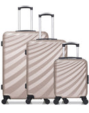 Lot de 3 valises Grand Format, Weekend et Cabine XXS DANUBE